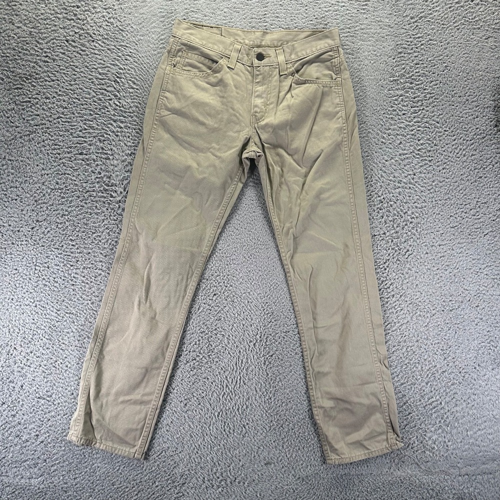 Levi's 511 Jeans Mens 30x30 Beige Cotton Denim Straight Leg Travel Workwear